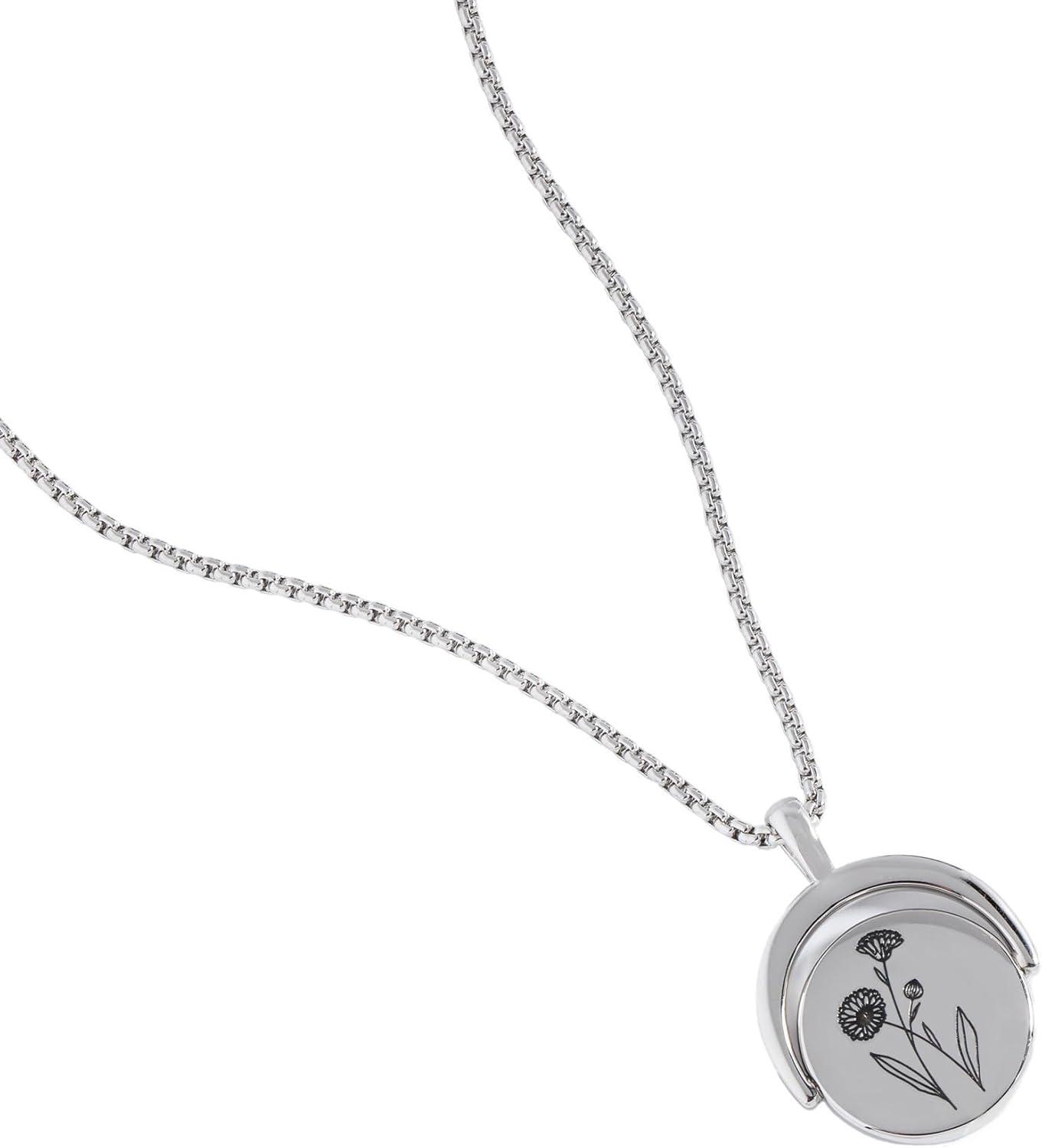 imageAlex and Ani September Birthstone and Flower Flip Charm NecklaceStainless Silver