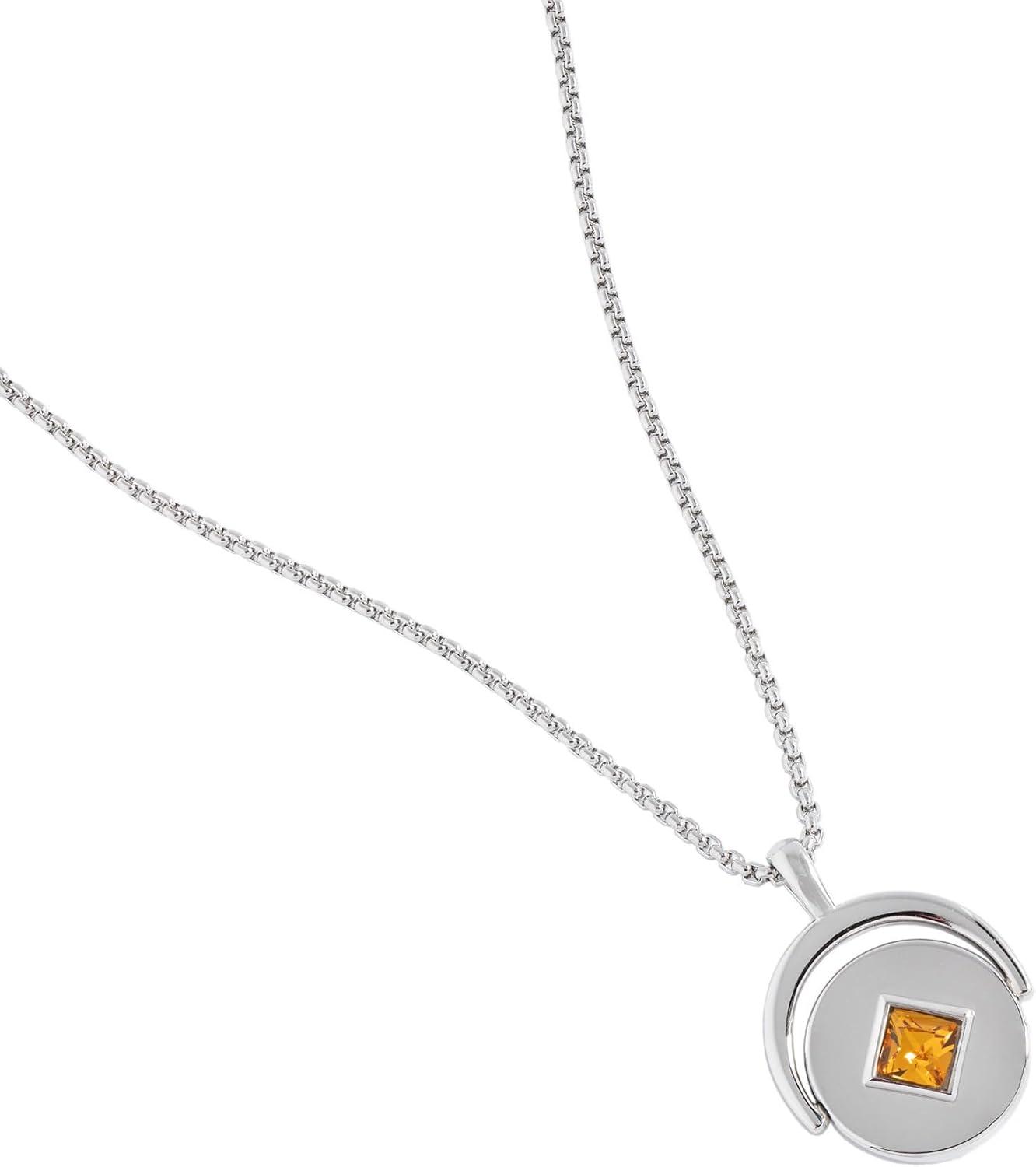 imageAlex and Ani September Birthstone and Flower Flip Charm NecklaceStainless Silver