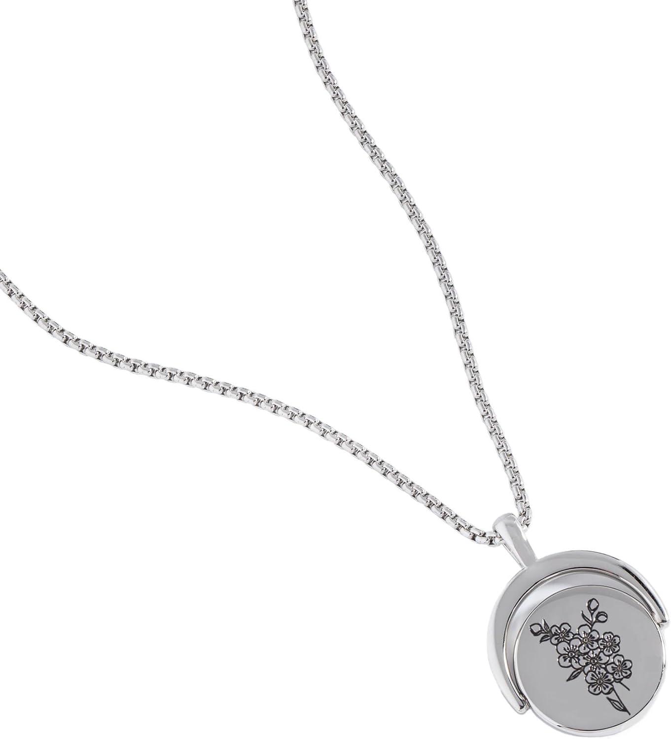imageAlex and Ani September Birthstone and Flower Flip Charm NecklaceStainless Silver