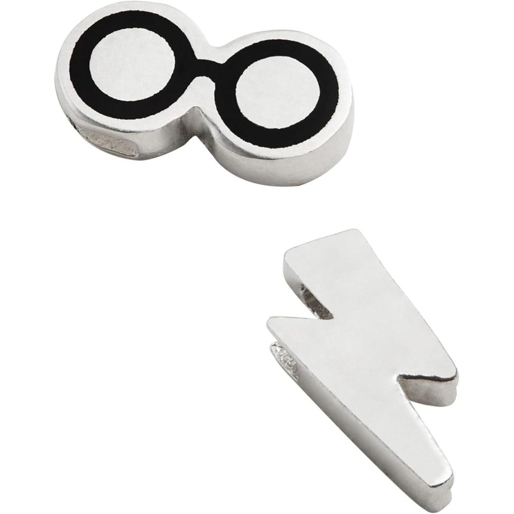 imageAlex and Ani Harry Potter Glasses  Lightning Bolt Slider Charms Set of 2 Silver