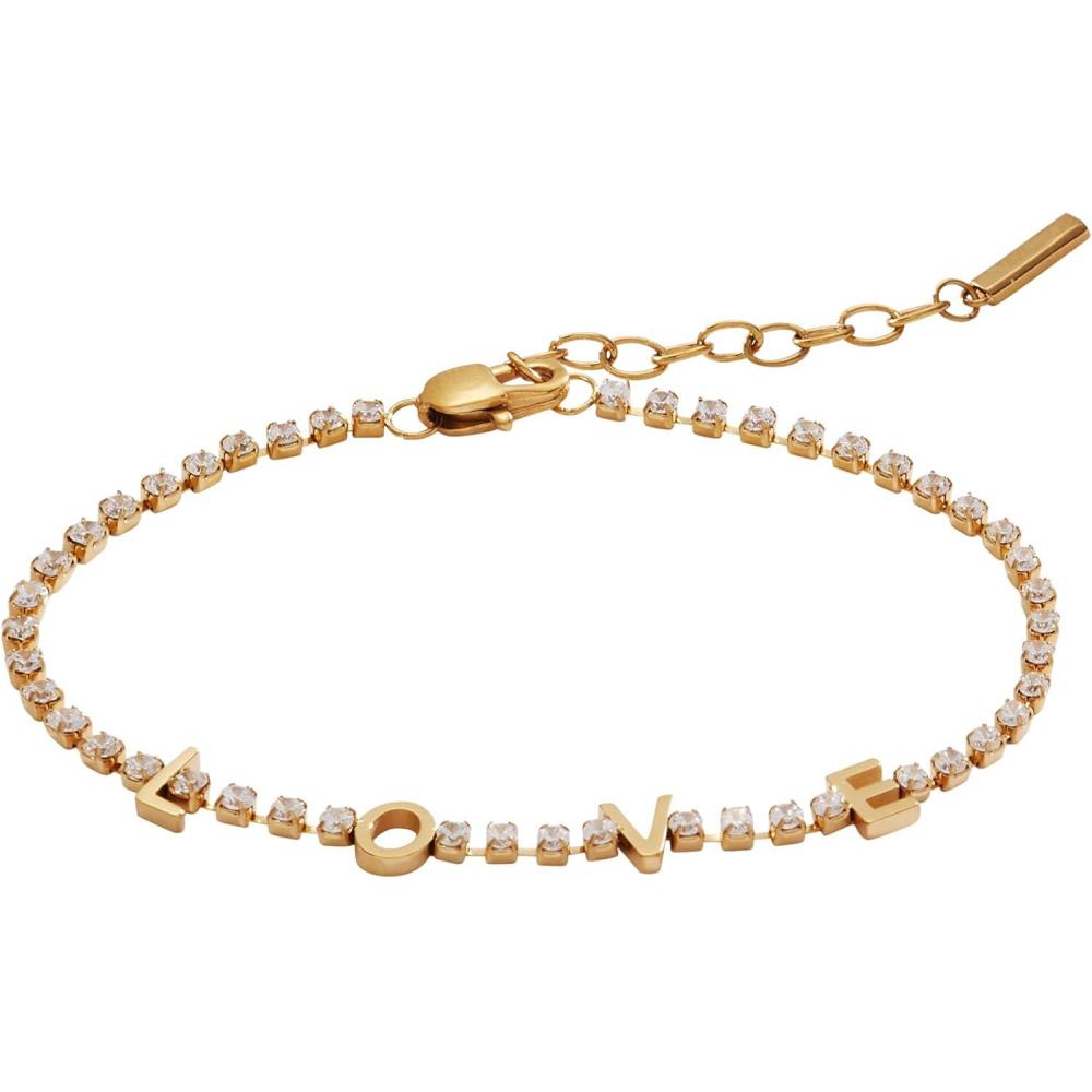 imageAlex and Ani Love Crystal Tennis BraceletStainless Gold