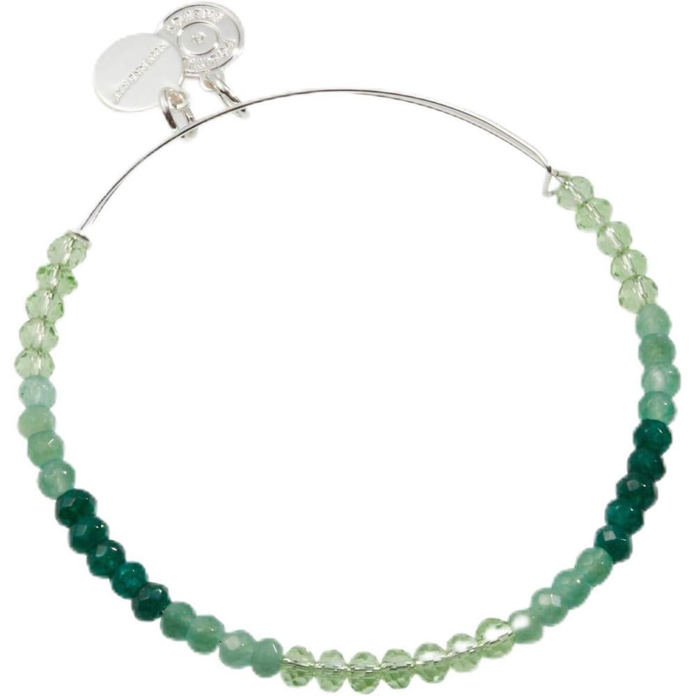 imageAlex and Ani Ombre Faceted Stone Beaded Charm Bangle GreenGreen