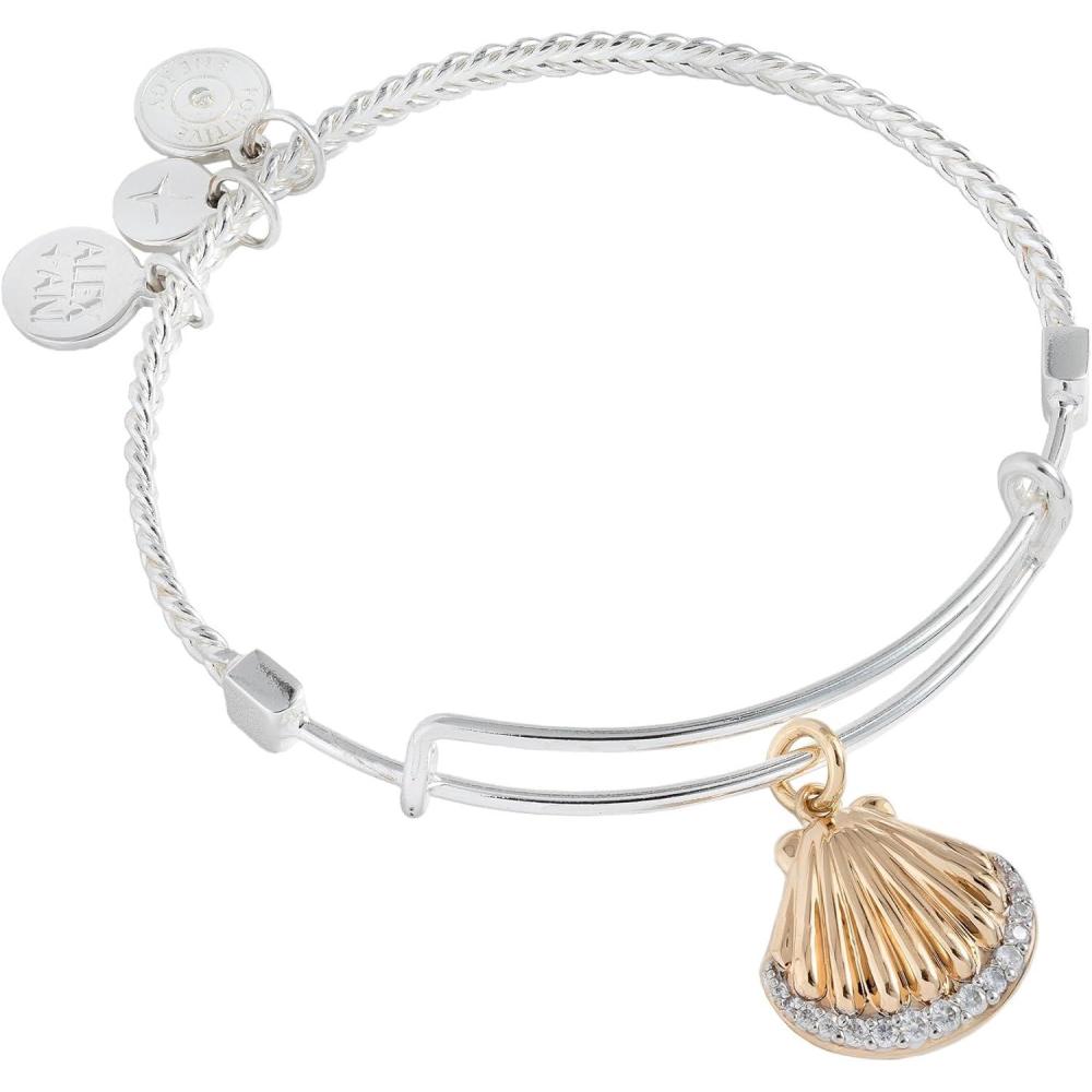 imageAlex and Ani Shell Motif Beaded Charm BangleGold with Crystals