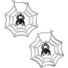 imageAlex and Ani Glow in the Dark Earrings for Women  Spider Web Hoop Design Halloween Jewelry Spooky Light Up Fun Earrings Captivating Black Spider Focal Point