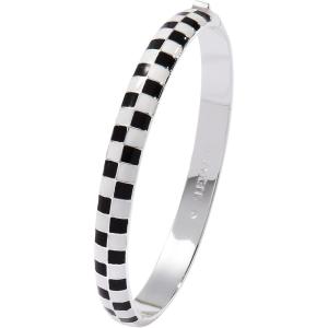 Alex and Ani Black & White Checker Hinge Bangle