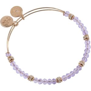 Alex and Ani Blue Crystal Beaded Bangle(Gold)