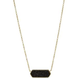 Alex and Ani Glitter Druzy Pendant Necklace, Black