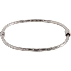 Alex and Ani Interchangeable Diamond Texture Hinge Base(Stainless Silver)