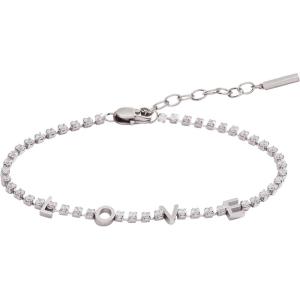 Alex and Ani “Love” Crystal Tennis Bracelet(Stainless Silver)