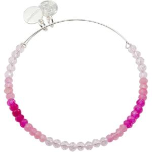 Alex and Ani Ombre Faceted Stone Beaded Charm Bangle, Green(Pink)