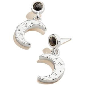 Alex and Ani V19EMNS04SS:Moon Statement Earrings:Shiny Silver:Clear