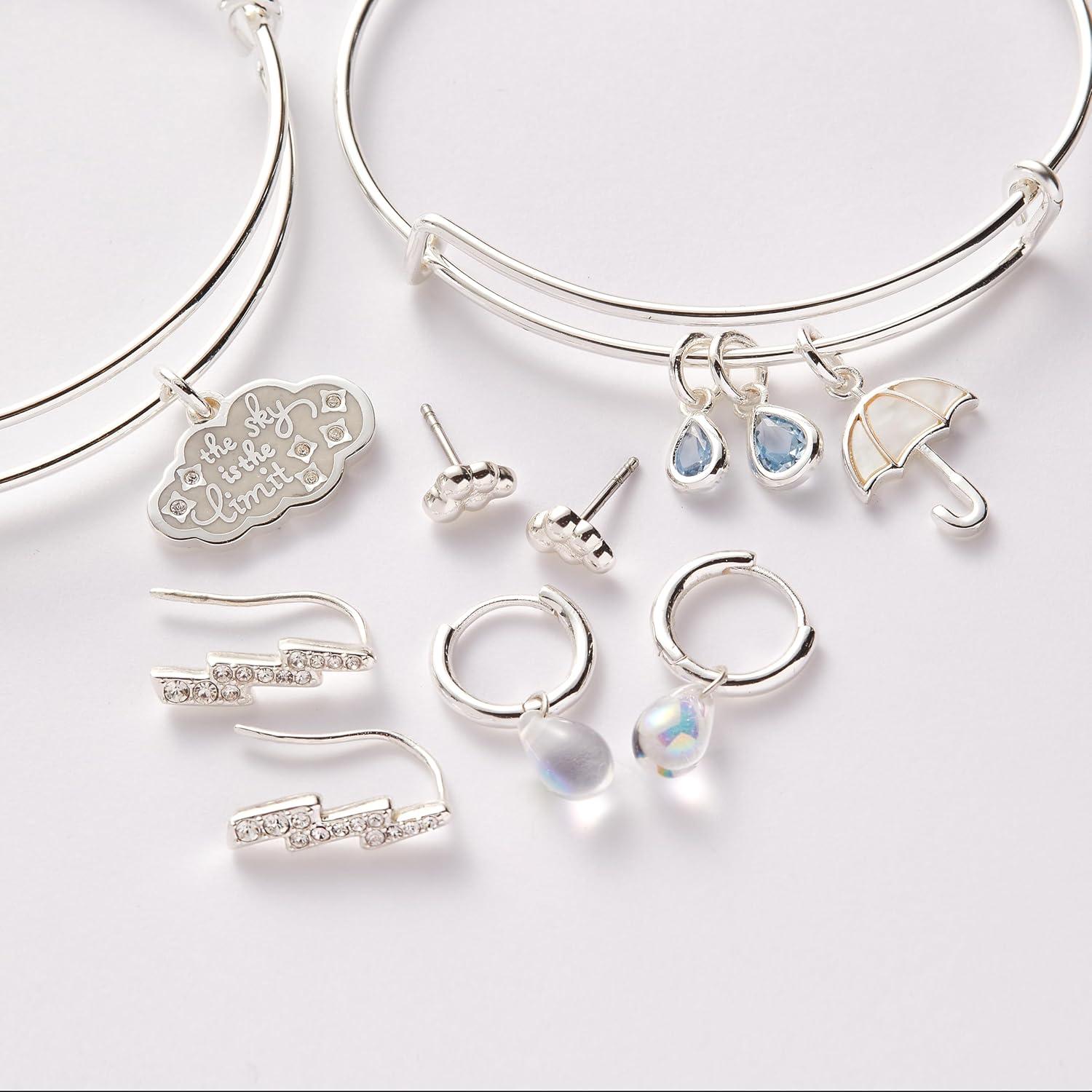 imageAlex and Ani Cloud Lightening Bolt and Rain Drop Bangle Set of 3Alex and Ani Cloud Earring Set of 3