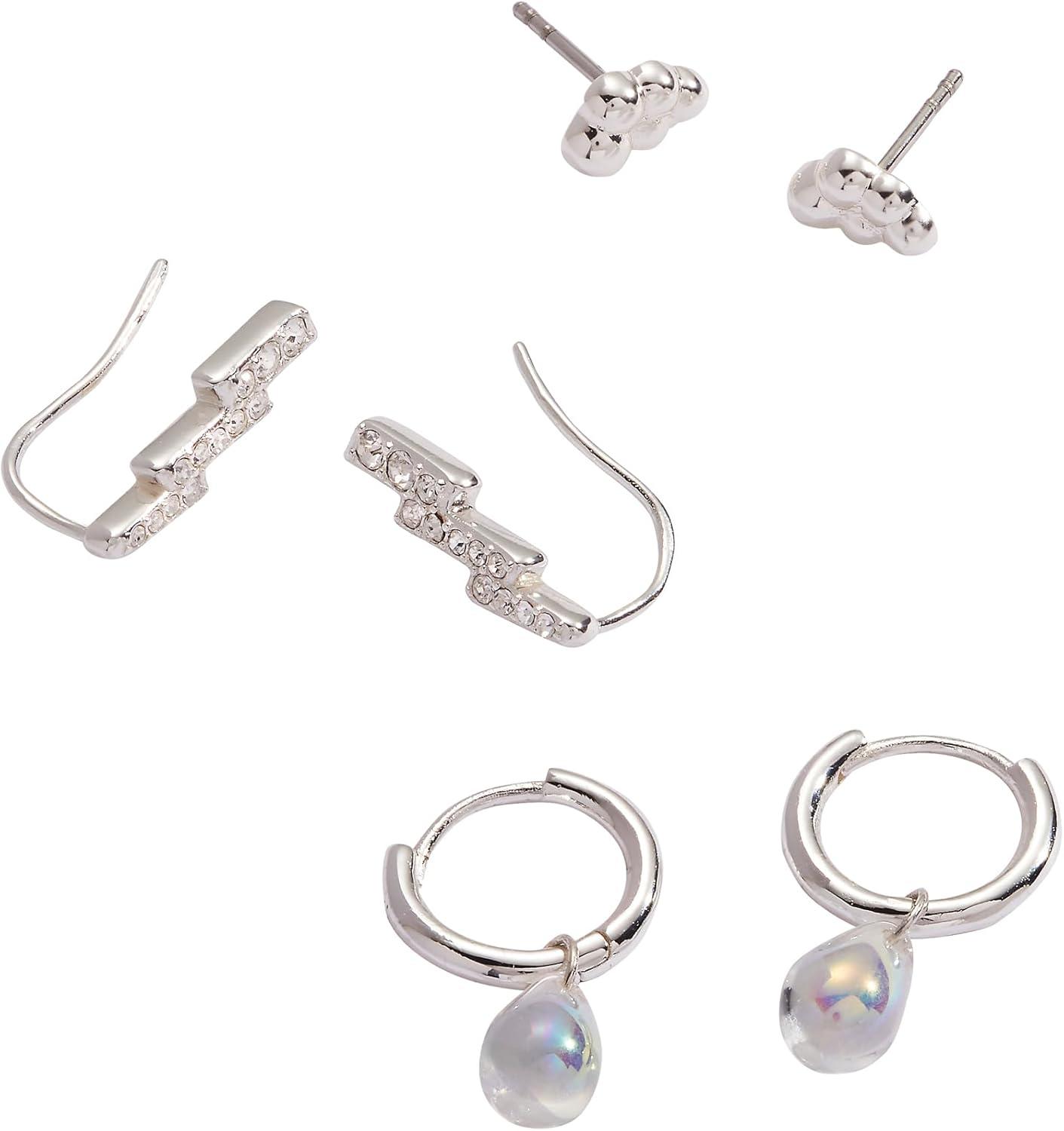 imageAlex and Ani Cloud Lightening Bolt and Rain Drop Bangle Set of 3Alex and Ani Cloud Earring Set of 3