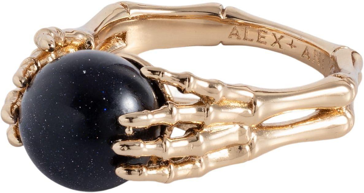 imageAlex and Ani Crystal Ball Ring NickelFree Elegant Statement Piece Ring Size 7 Handmade Gothic Style Chunky RingShiny Gold