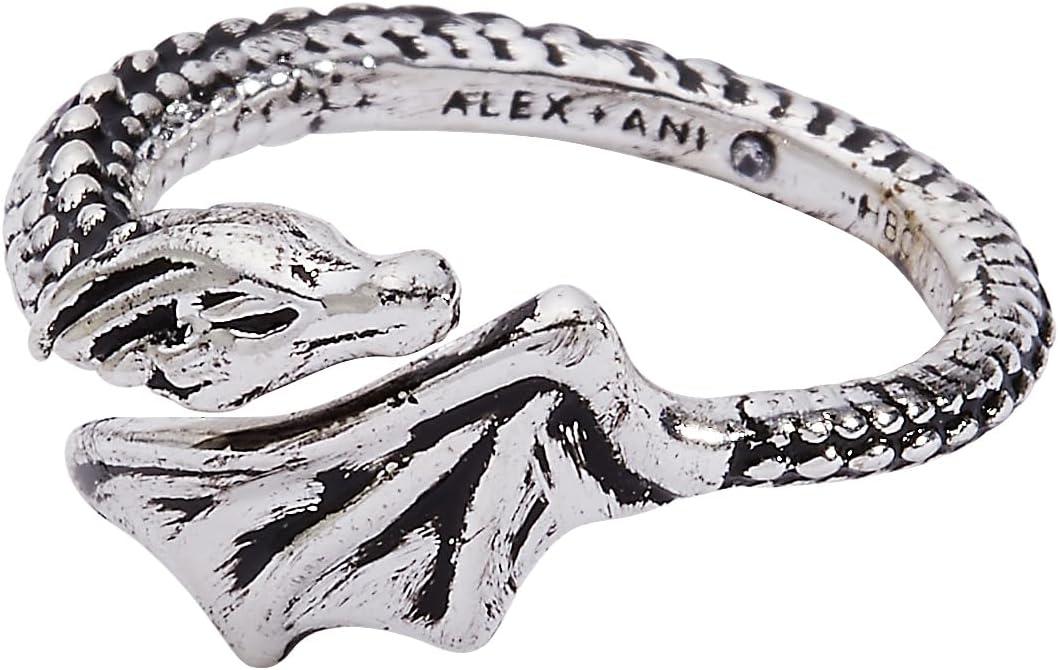 imageAlex and Ani HOUSE OF THE DRAGON Syrax Bypass Ring Sculptural Dragon Design Inspired Jewelry NickelFree Bold Luxury Statement for Women Antique GoldSyrax Bypass Ring Antique Silver
