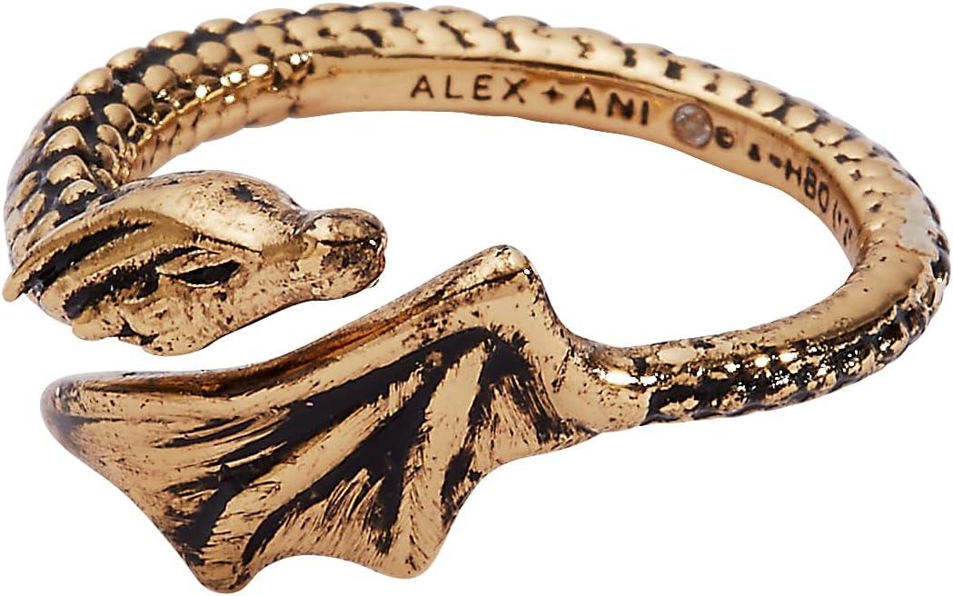 imageAlex and Ani HOUSE OF THE DRAGON Syrax Bypass Ring Sculptural Dragon Design Inspired Jewelry NickelFree Bold Luxury Statement for Women Antique GoldSyrax Bypass Ring Antique Gold