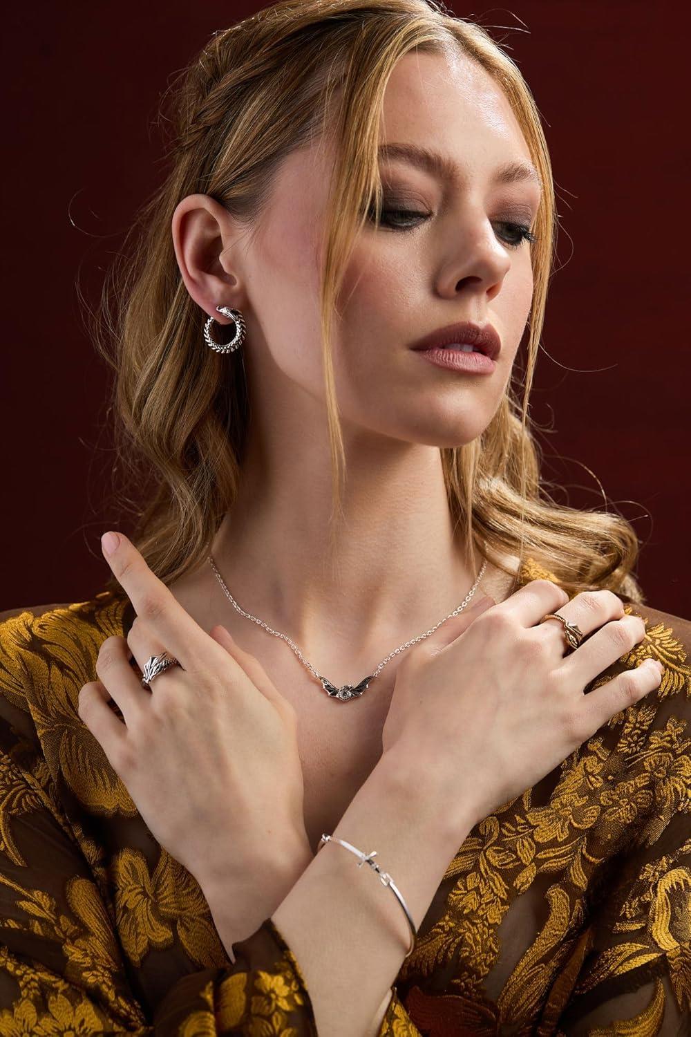 imageAlex and Ani HOUSE OF THE DRAGON Syrax Bypass Ring Sculptural Dragon Design Inspired Jewelry NickelFree Bold Luxury Statement for Women Antique GoldSyrax Bypass Ring Antique Silver