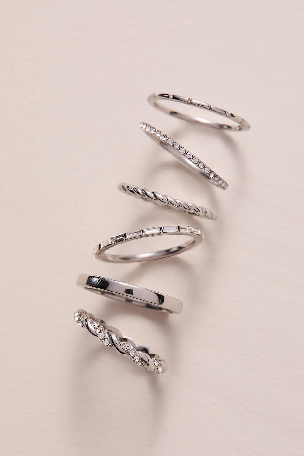 imageAlex and Ani Rope Stacking Ring Set of 3Stainless Silver