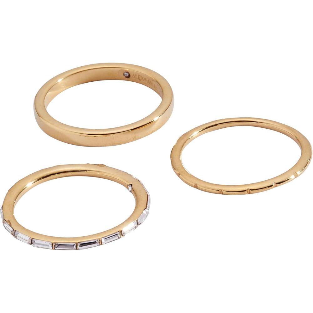 imageAlex and Ani Baguette Stacking Ring Set of 3Stainless Gold