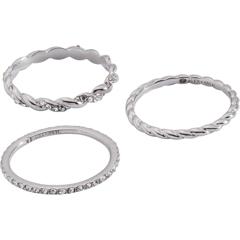 imageAlex and Ani Rope Stacking Ring Set of 3Stainless Silver