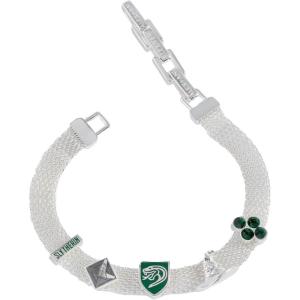 Alex and Ani Harry Potter Slytherin House Pendant Necklace, Adjustable(Mesh Adjustable Bracelet)