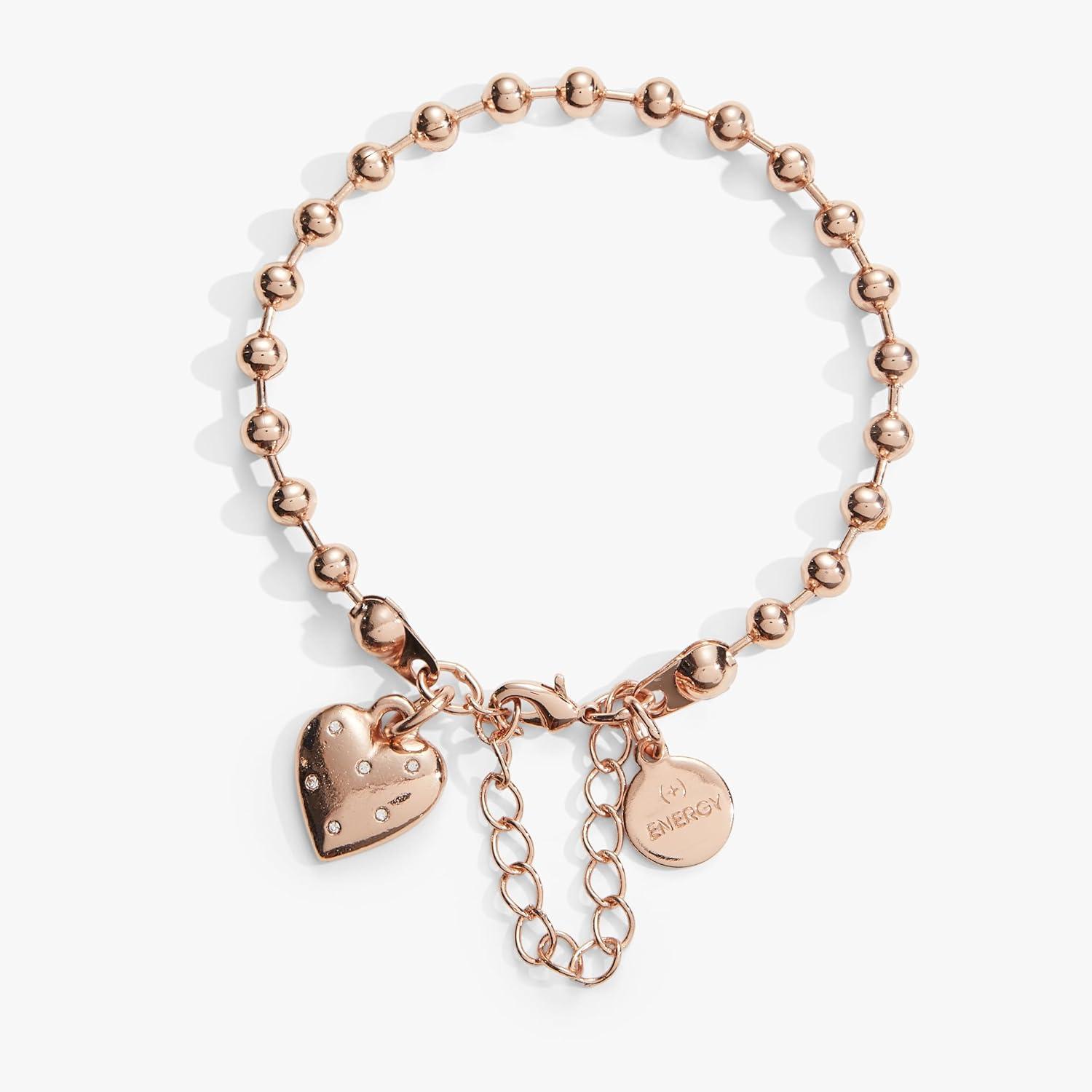 imageAlex and Ani Heart Ball Chain BraceletShiny Rose Gold