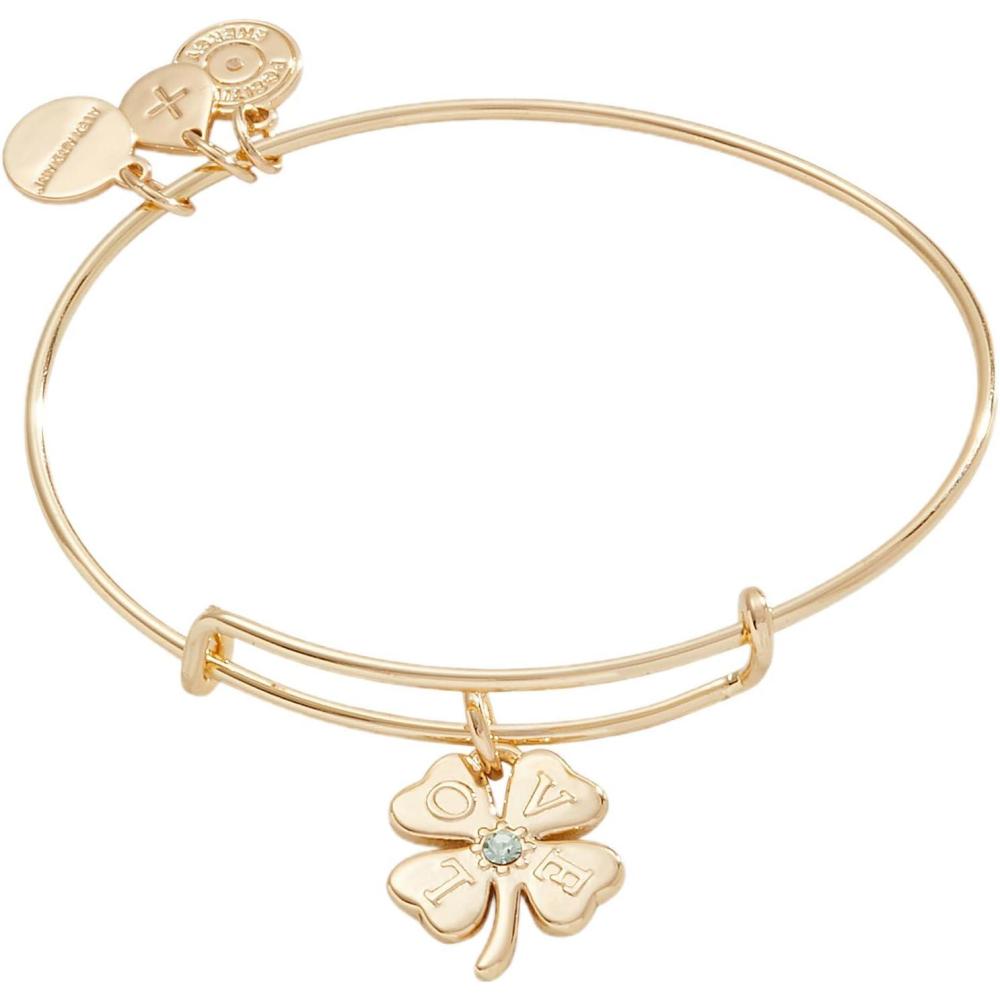 imageAlex and Ani Love Clover Charm Bangle Bracelet