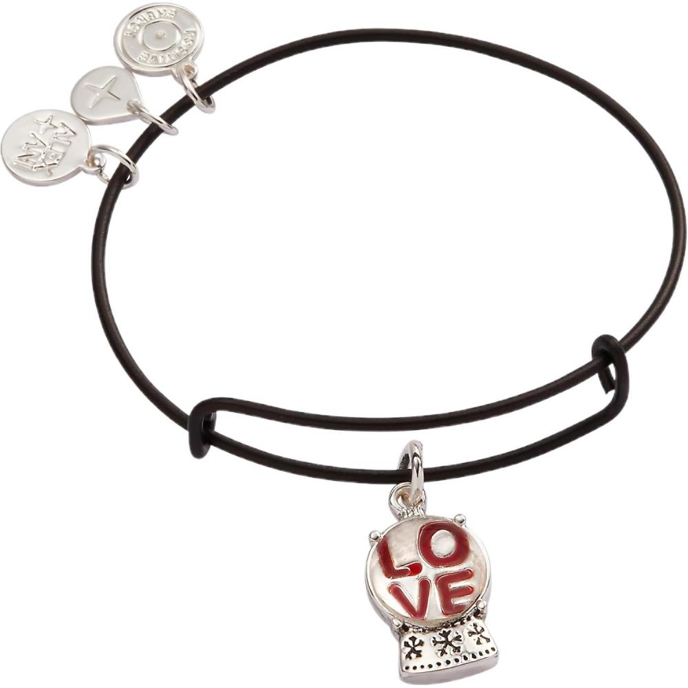 imageAlex and Ani Ribbon Bow Charm BangleColorful LOVE Snow Globe Charm Bangle
