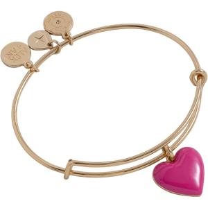 Alex and Ani Navy Enamel Heart Charm Bangle(Pink)