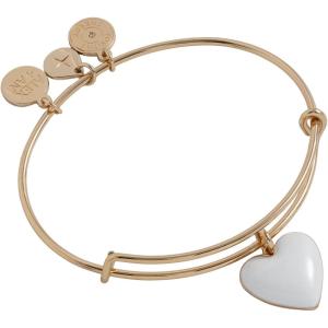 Alex and Ani Navy Enamel Heart Charm Bangle(White)
