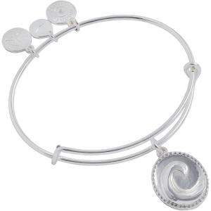 Alex and Ani Roll With the Tides Charm Bangle(Shiny Silver)