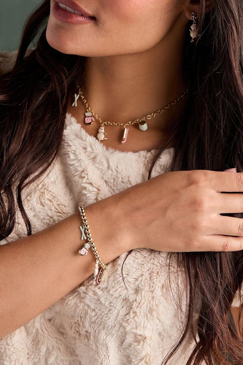 imageAlex and Ani Holiday Bracelet for Women Snow Games Winter Wonderland Multi Charm