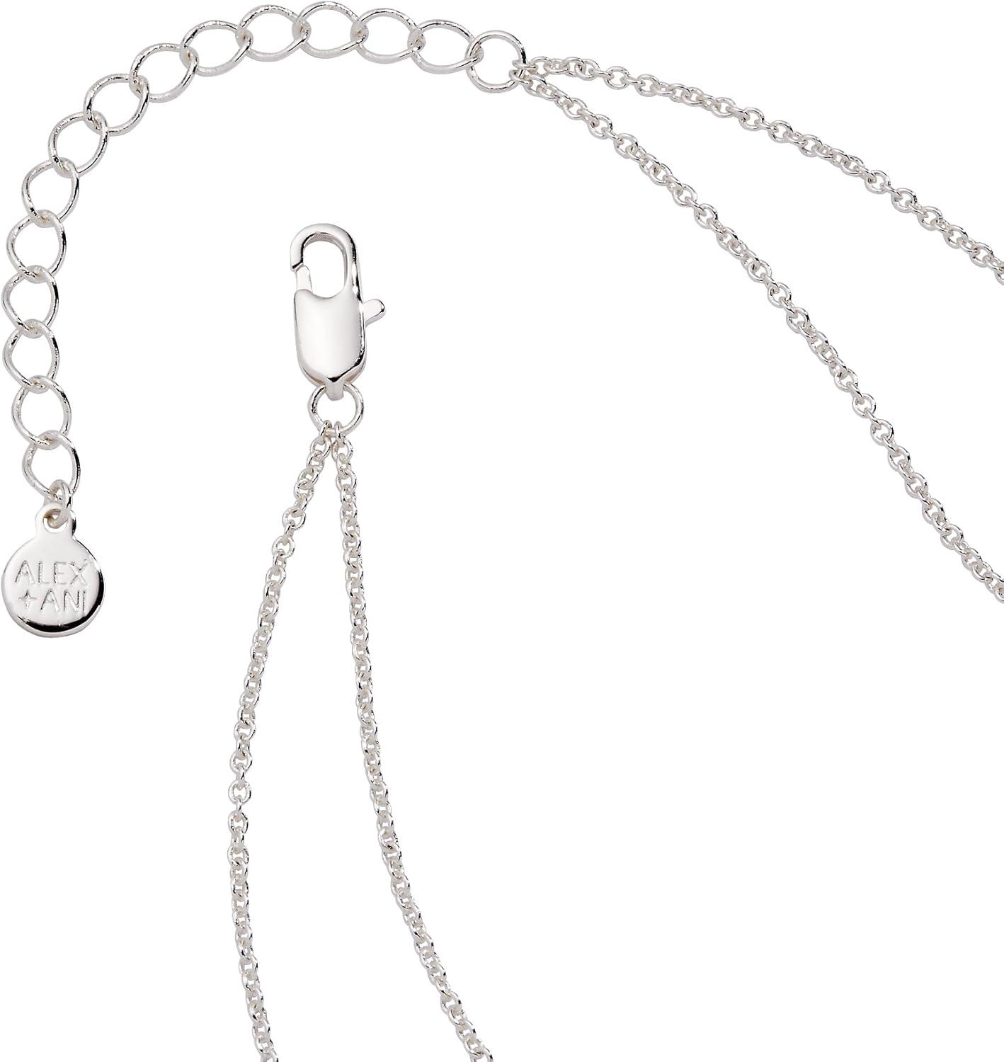 imageAlex and Ani Holiday Necklace for Women Crystal Snowflake Layered Necklace Shiny Silver