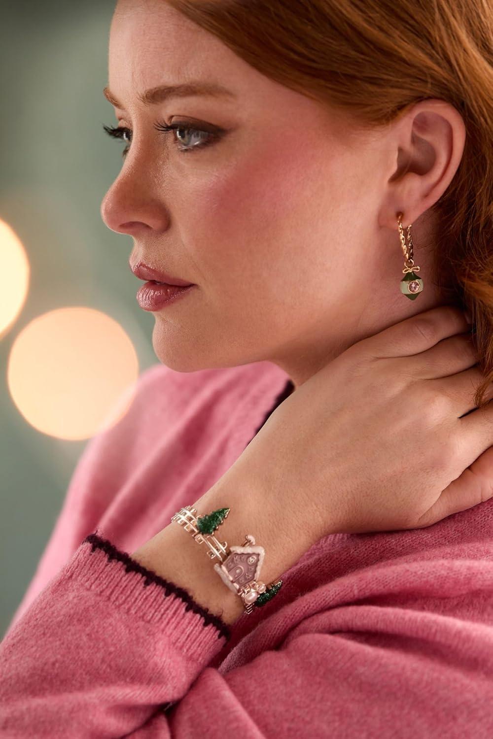 imageAlex and Ani Womens Holiday Bracelets NickelFree Brass Bracelets Trendy Womens Jewelry Gingerbread House Cuff Bracelet Two Tone