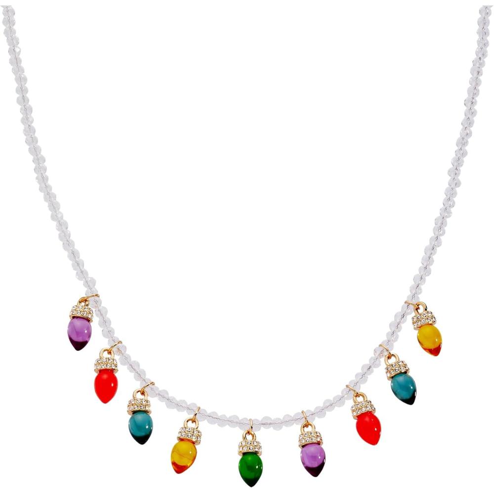 imageAlex and Ani Christmas Light Bulb Shaker NecklaceGold