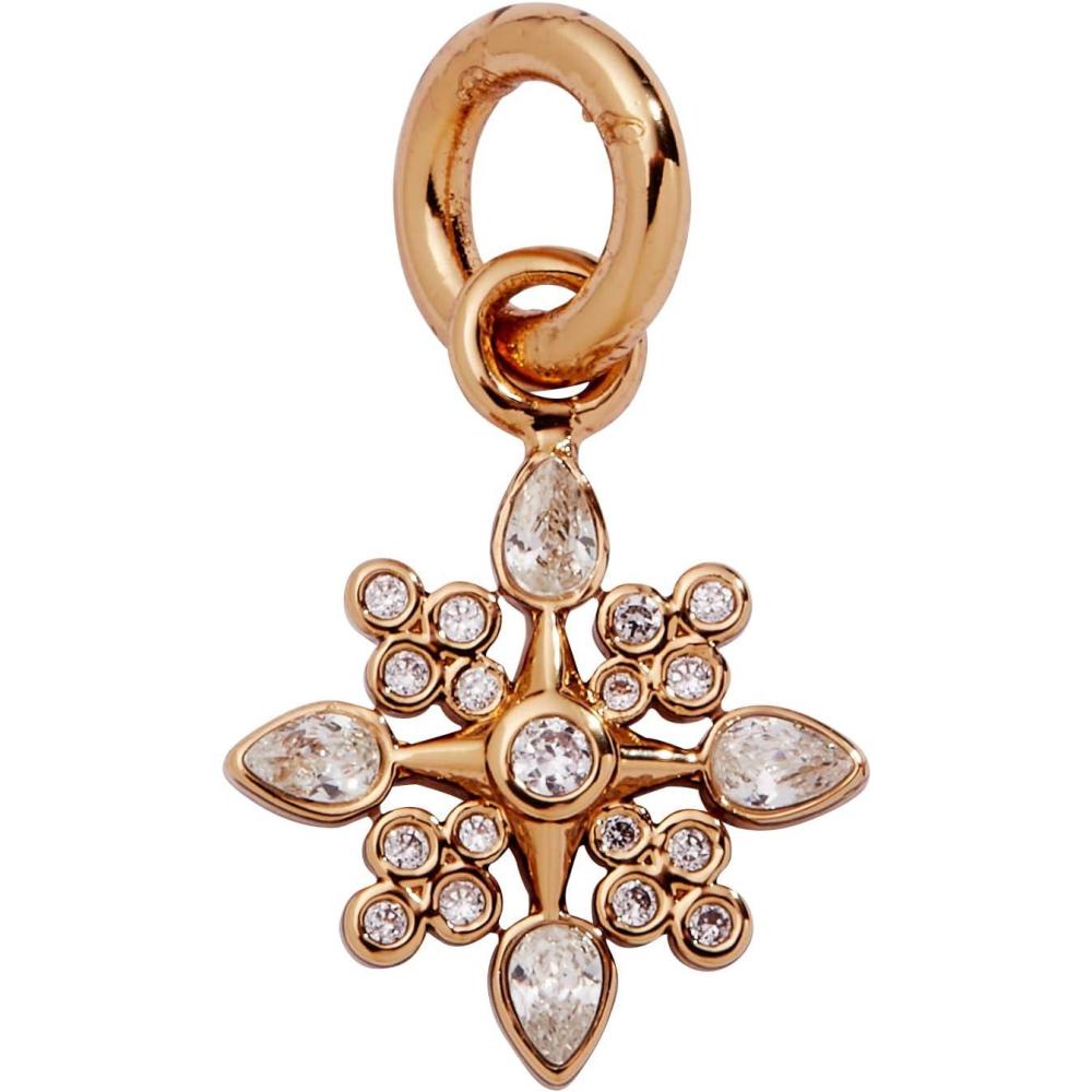 imageAlex and Ani Crystal Snowflake Charms for Women NickelFree Premium Safe Materials Ideal for Charm Bracelet DIY CraftCrystal Snowflake Shiny Gold