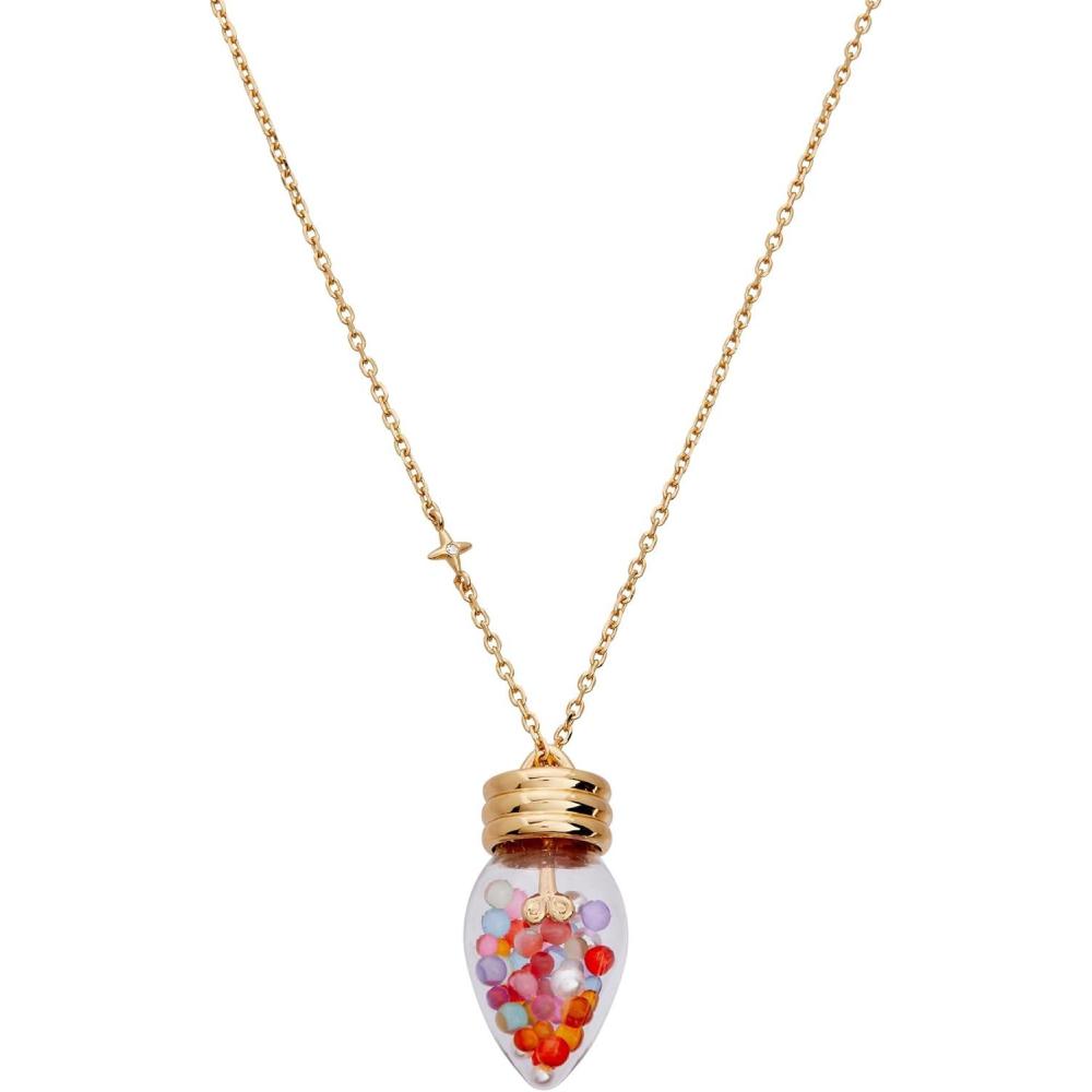 imageAlex and Ani Holiday Necklaces for Women  Christmas JewelryLight Bulb Shiny Gold