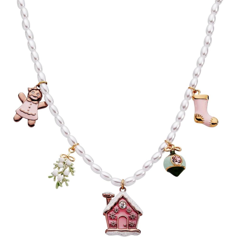 imageAlex and Ani Holiday Necklaces for Women  Christmas JewelryPink Christmas Shiny Gold