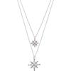 imageAlex and Ani Holiday Necklace for Women  Crystal Snowflake Layered Necklace Shiny Silver