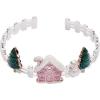 imageAlex and Ani Womens Holiday Bracelets  NickelFree Brass Bracelets Trendy Womens Jewelry Gingerbread House Cuff Bracelet Two Tone