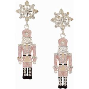 Alex and Ani Holiday Earrings for Women – Nickel-Free, Christmas Jewelry(Nutcracker (Shiny Silver))