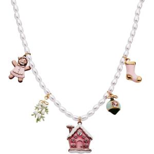 Alex and Ani Holiday Necklaces for Women – Christmas Jewelry(Pink Christmas (Shiny Gold))